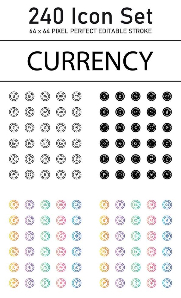 Currency Icon Pack vector