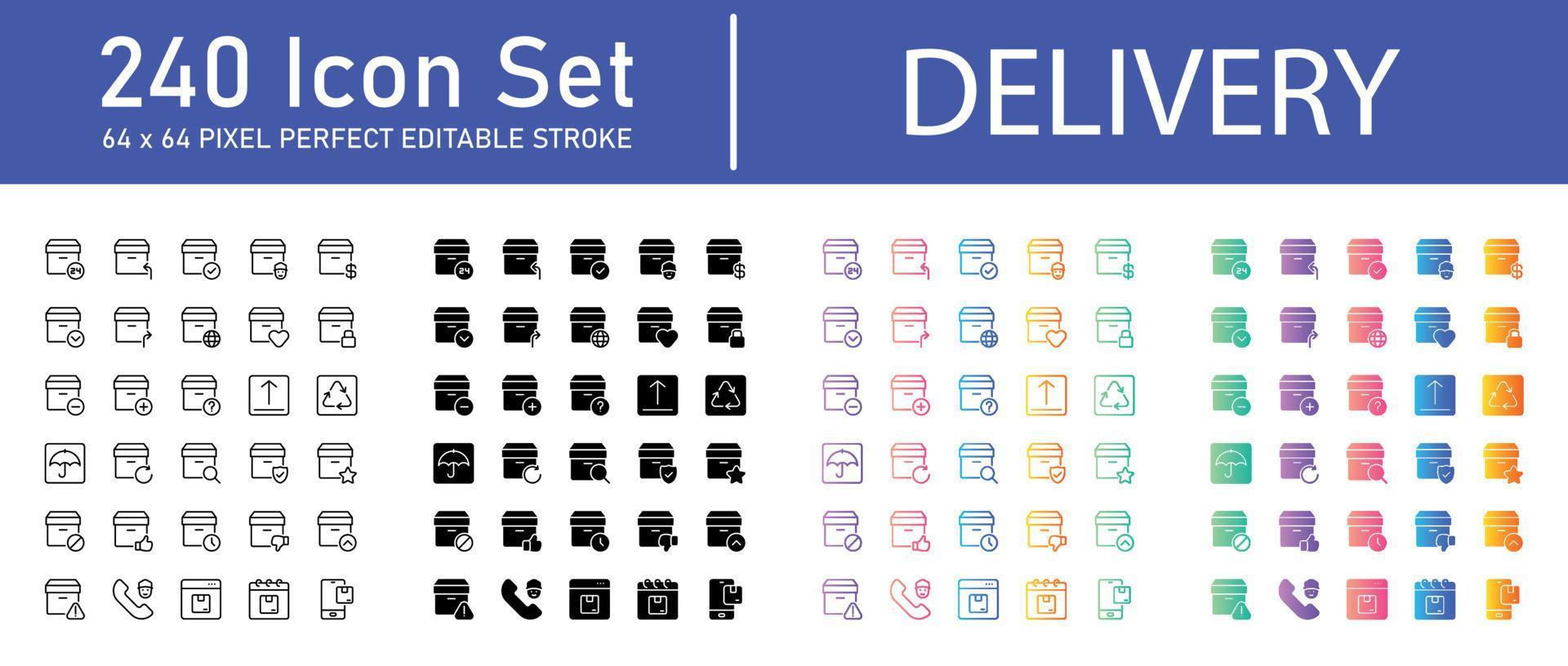 Delivery Icon Pack vector