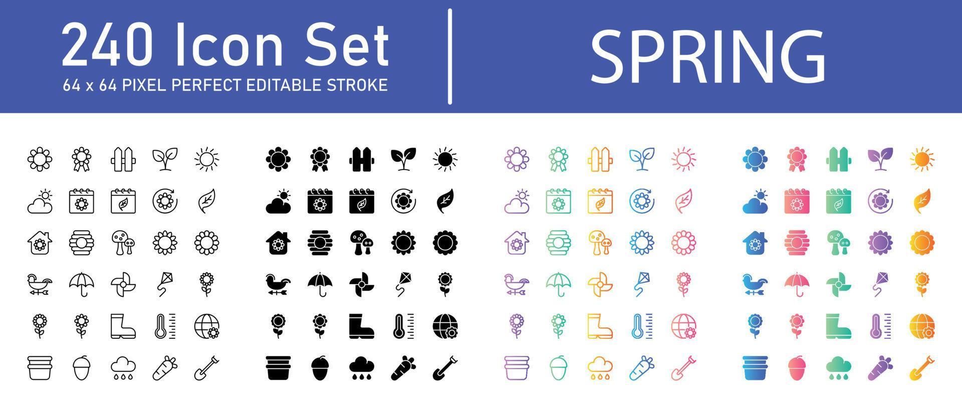 Spring Icon Pack vector