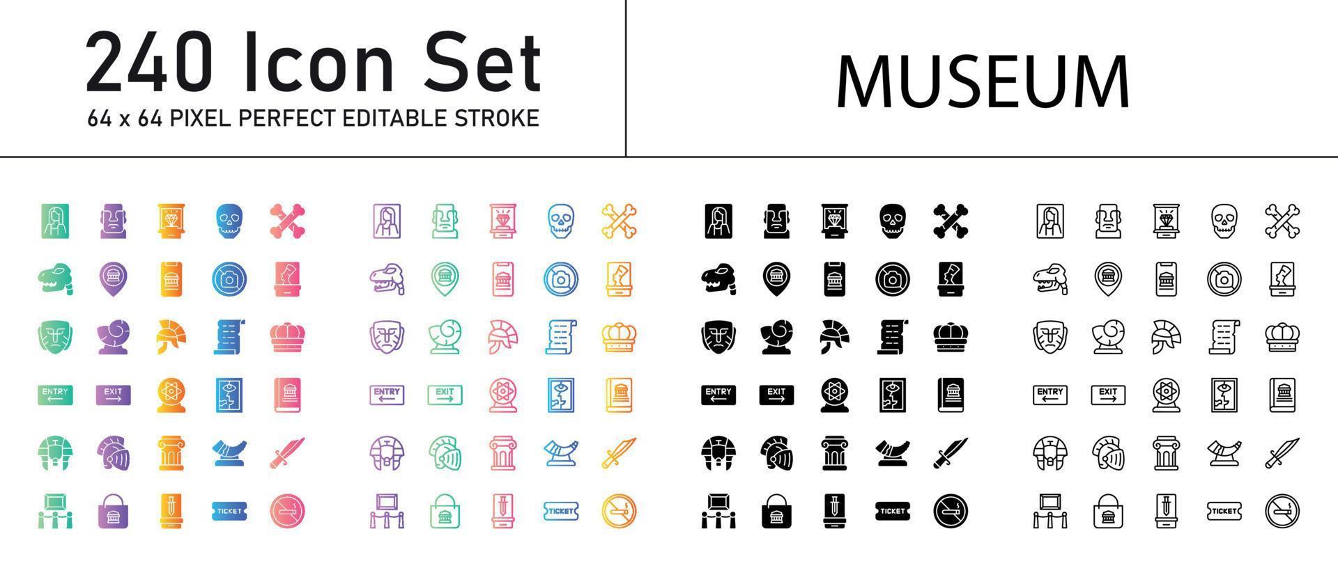 Museum Icon Pack vector