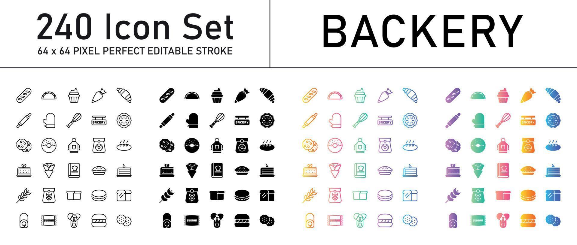 Backery Icon Pack vector