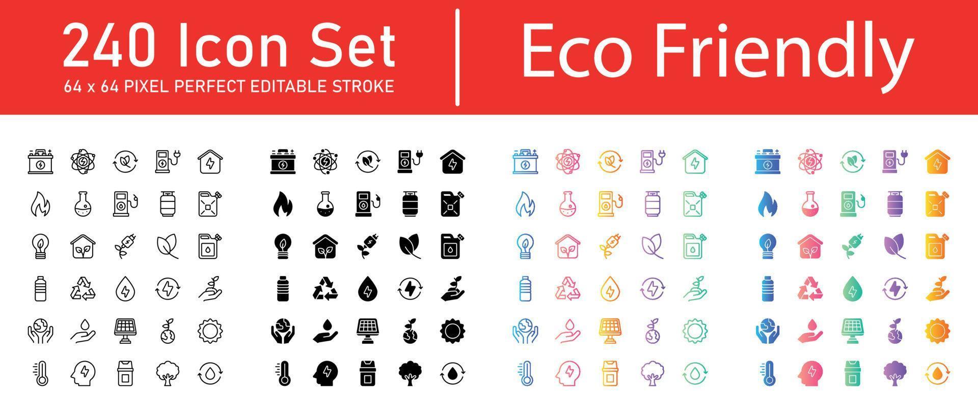 Eco Friendly Icon Pack vector