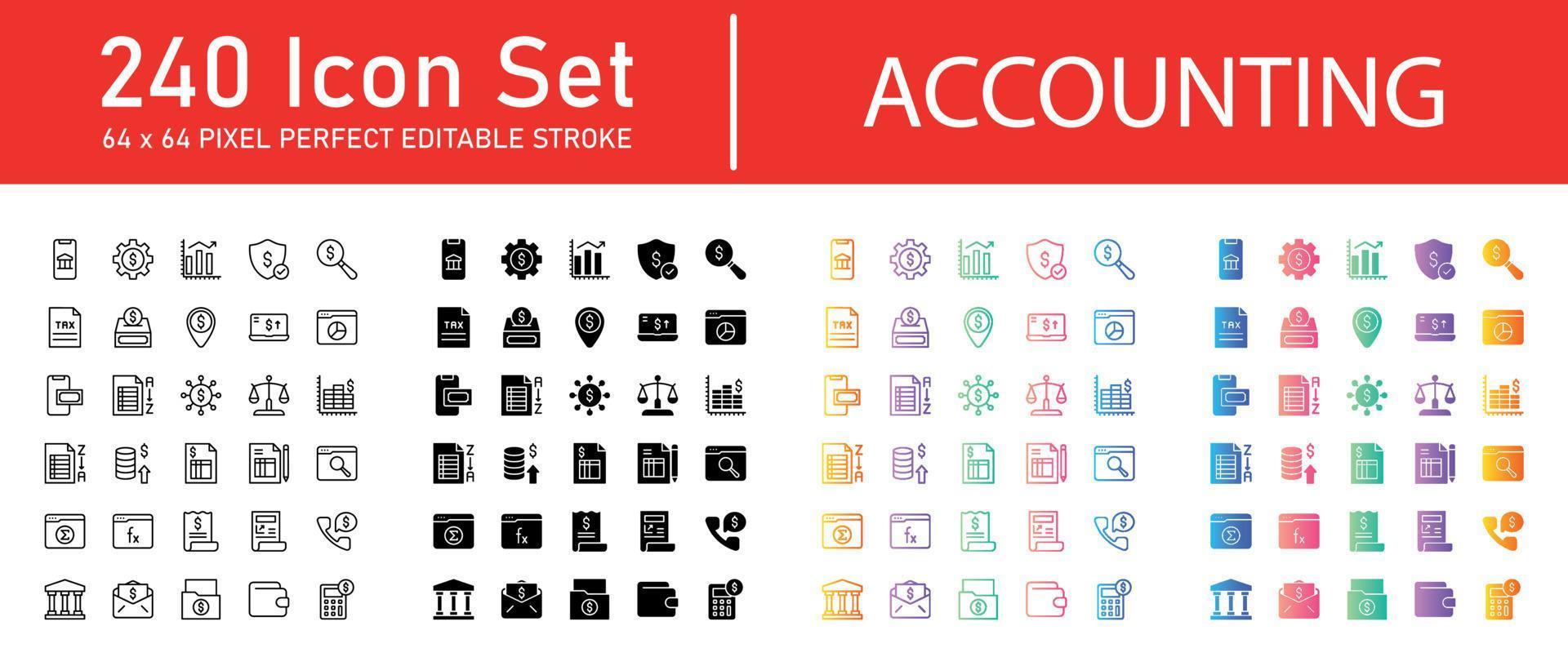 Accounting Icon Pack vector