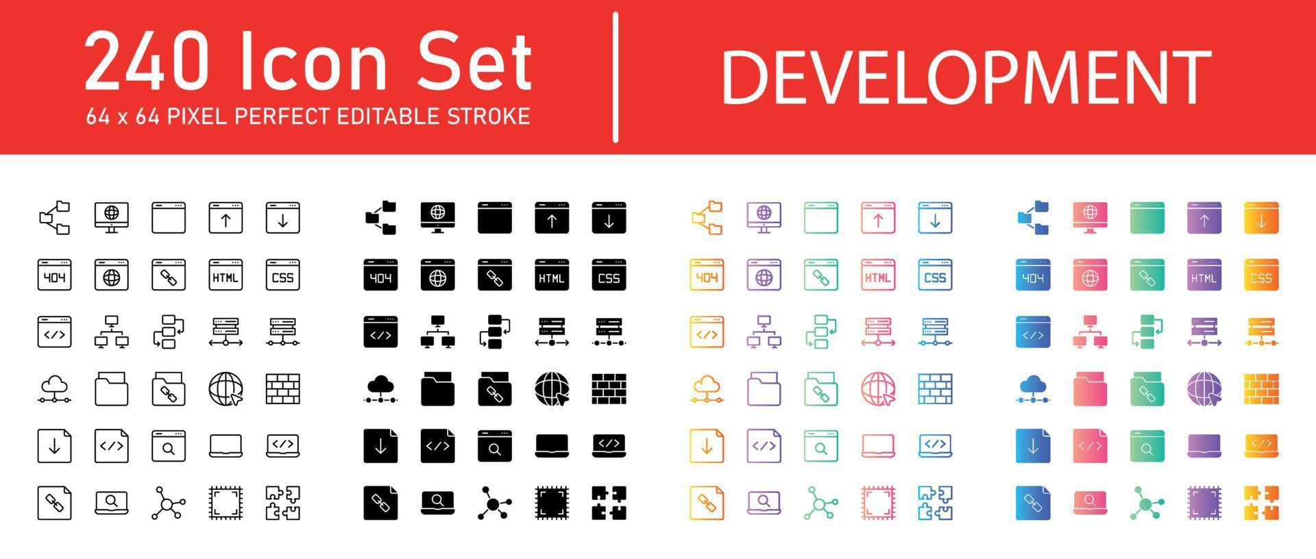 Development Icon Pack vector