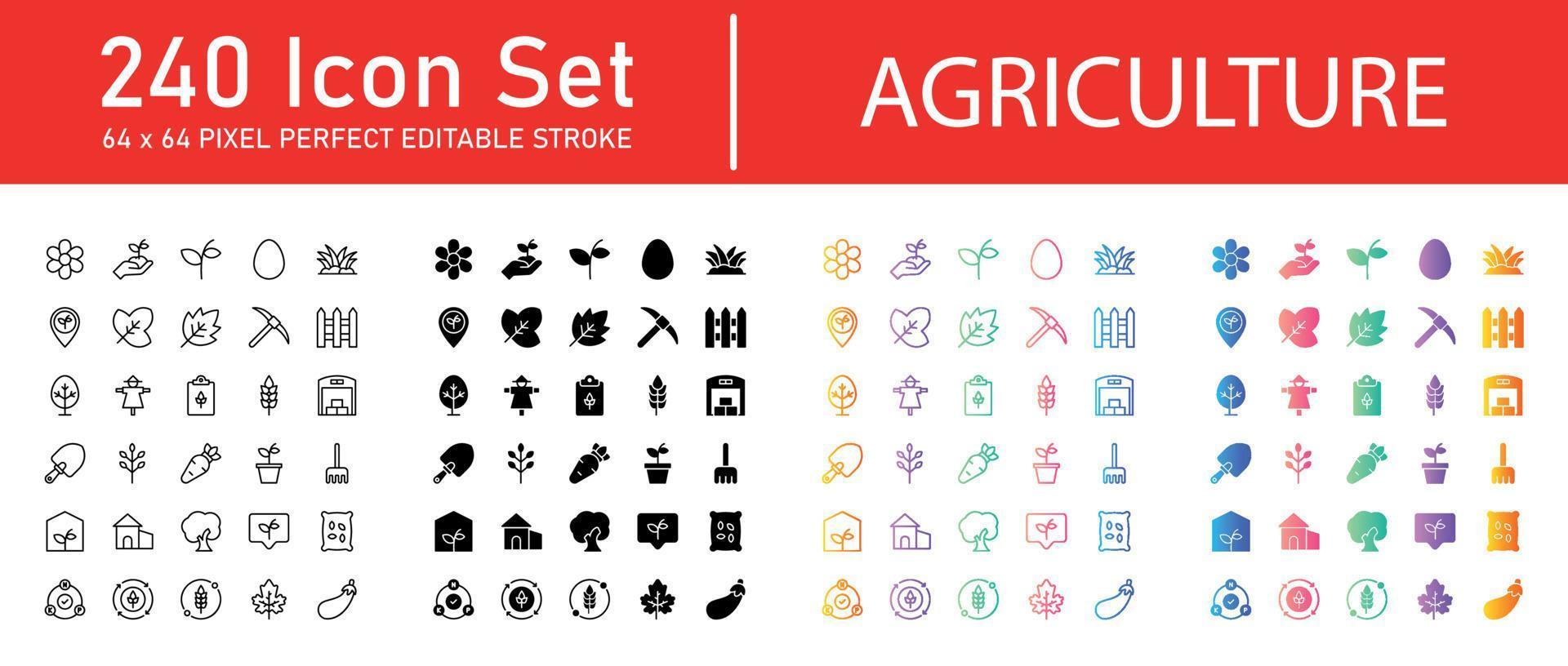 Agriculture Icon Pack vector
