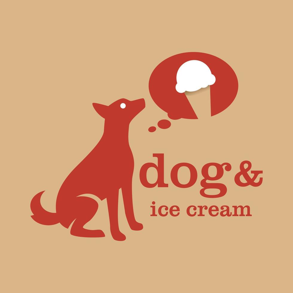 Dog Ice Cream Logo vector