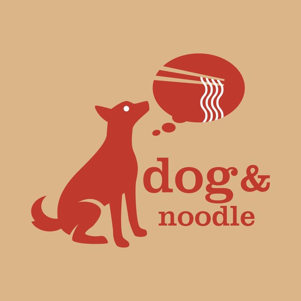 logotipo de fideos para perros vector