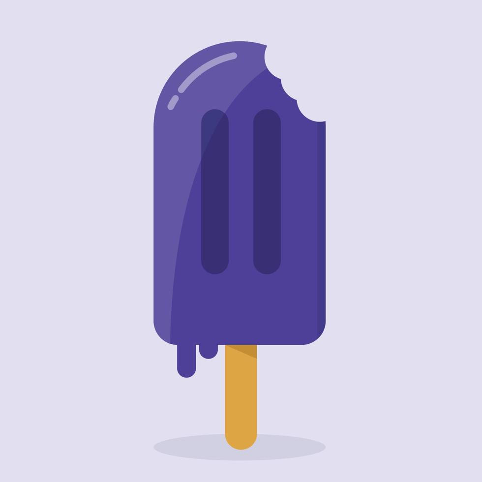 icono helado morado vector