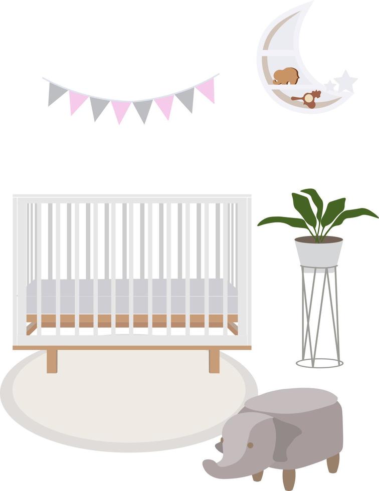 decoración del hogar del cuarto de niños vector