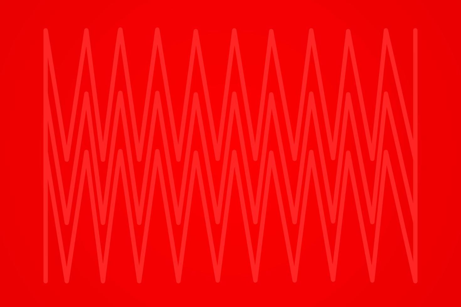 Background is rosy red with a repeating zigzag line pattern vector