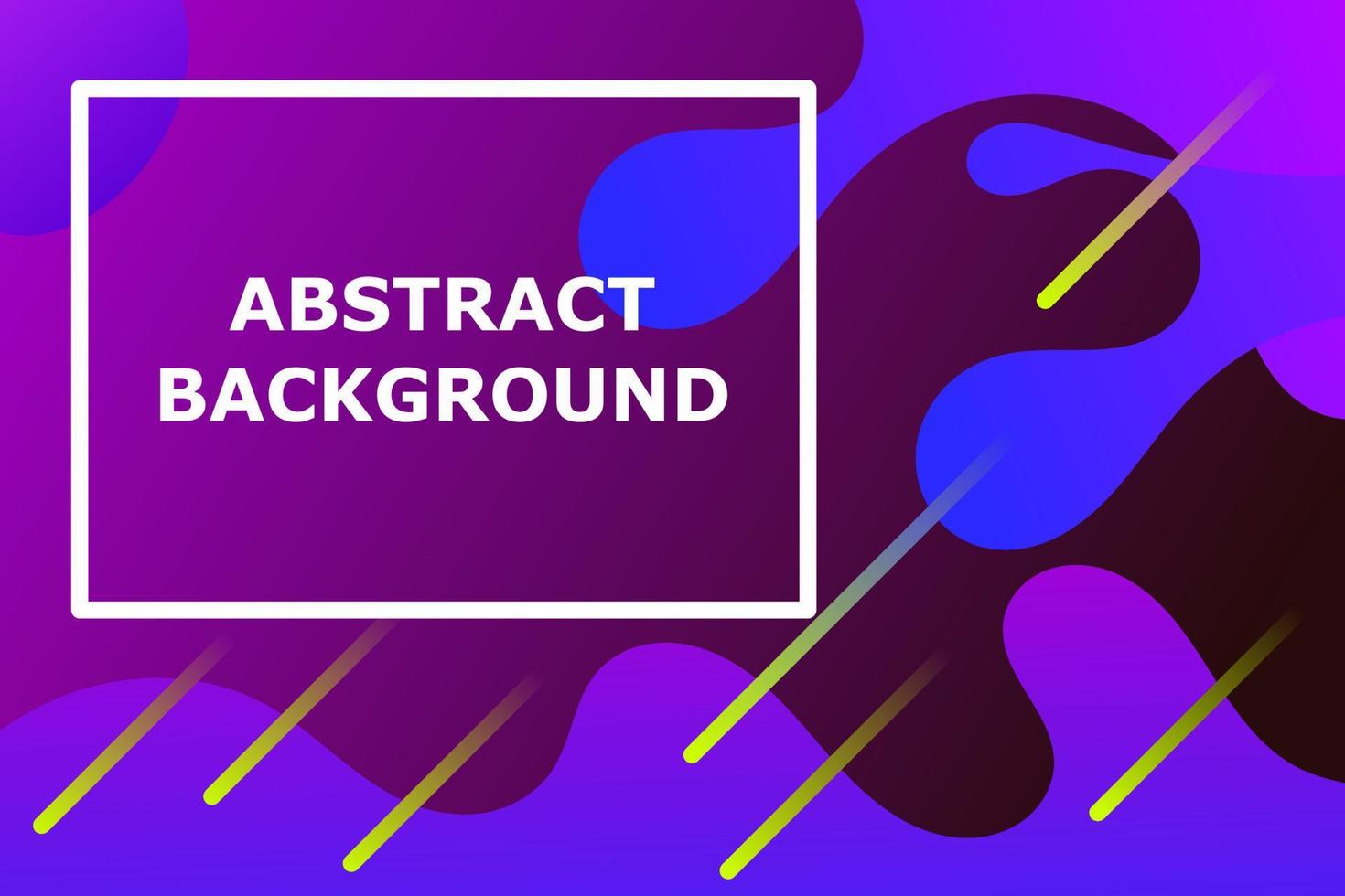 Background fluid shape composition with attractive dark purple color and blue gradient color, with yellow variation lines vector
