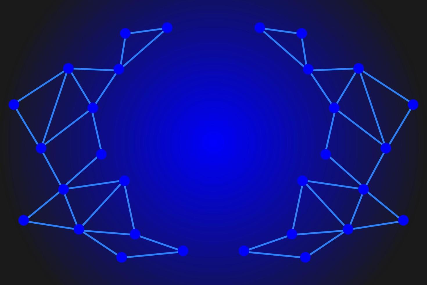 Blue galaxy background with interconnected lines and dots. suitable for web background vector