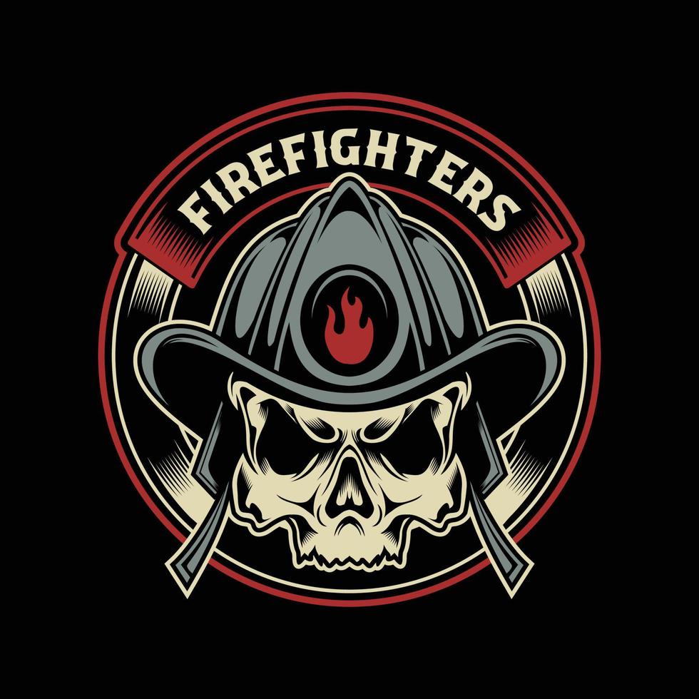 skull firefighter illustration vector helmet illustration