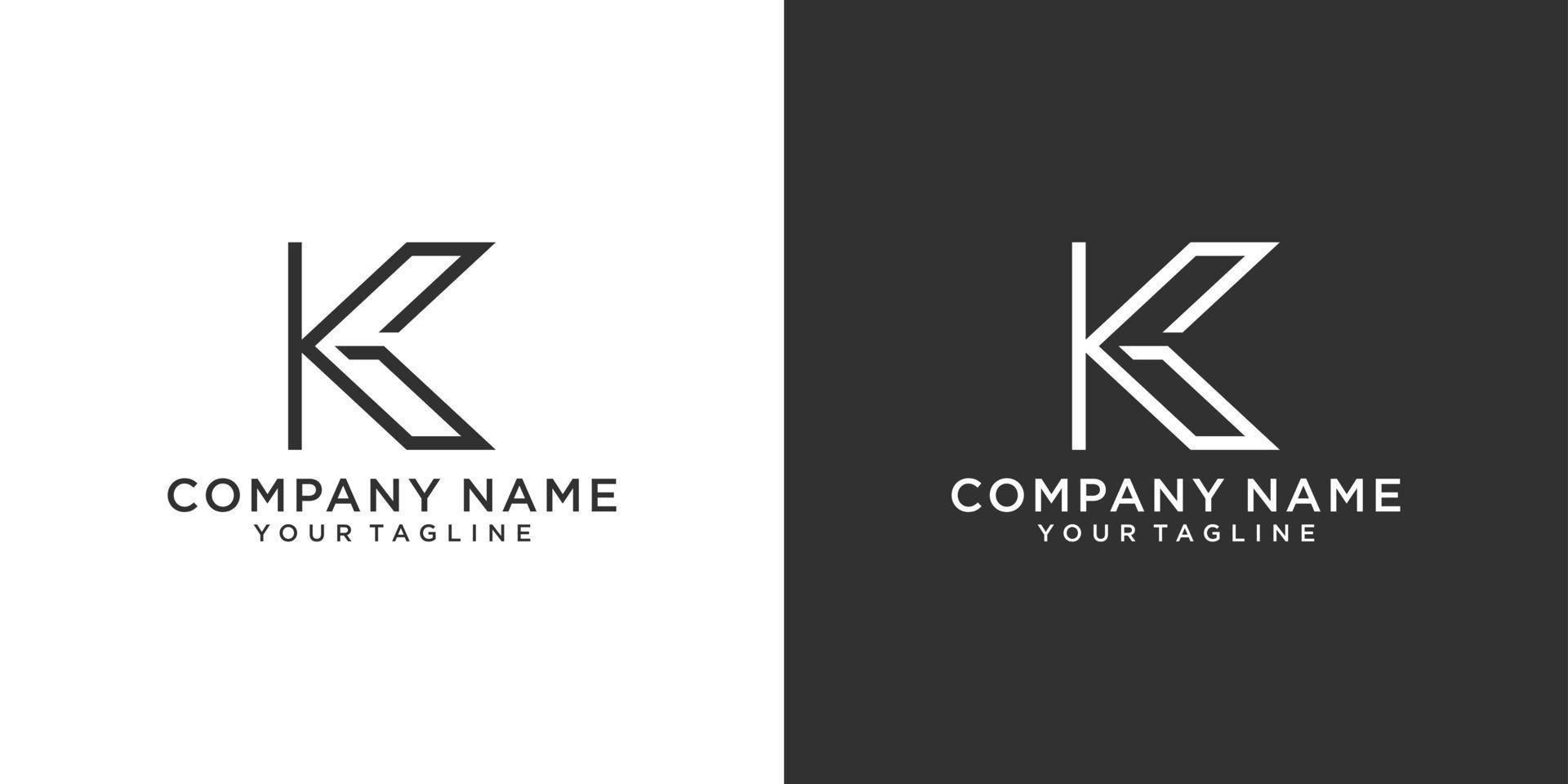 vector de diseño de logotipo de letra kg o gk.