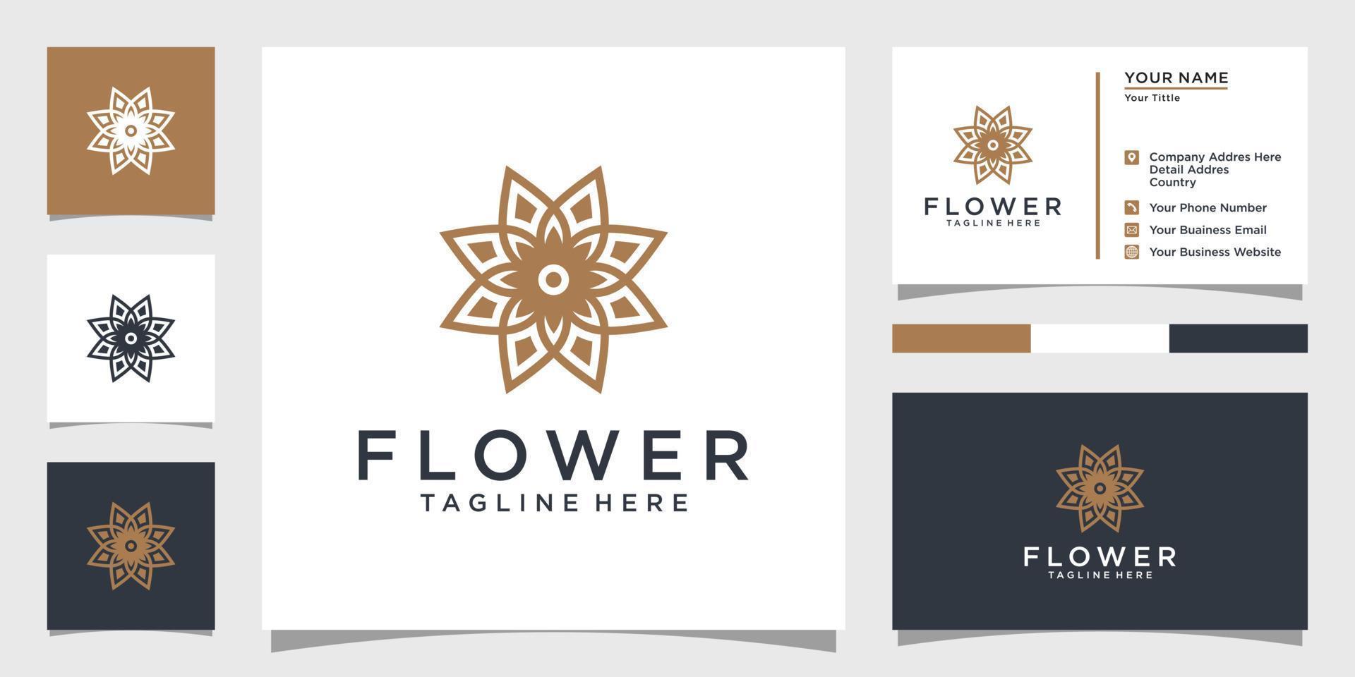 Flower logo vector design template.