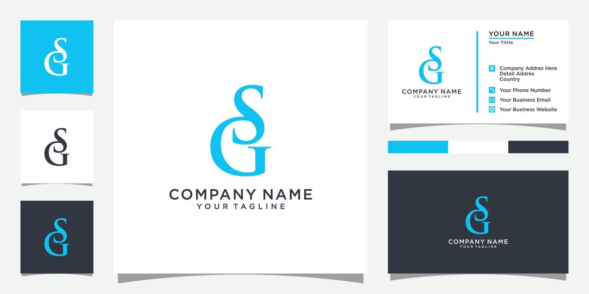 SG or GS initial letter logo design vector. vector