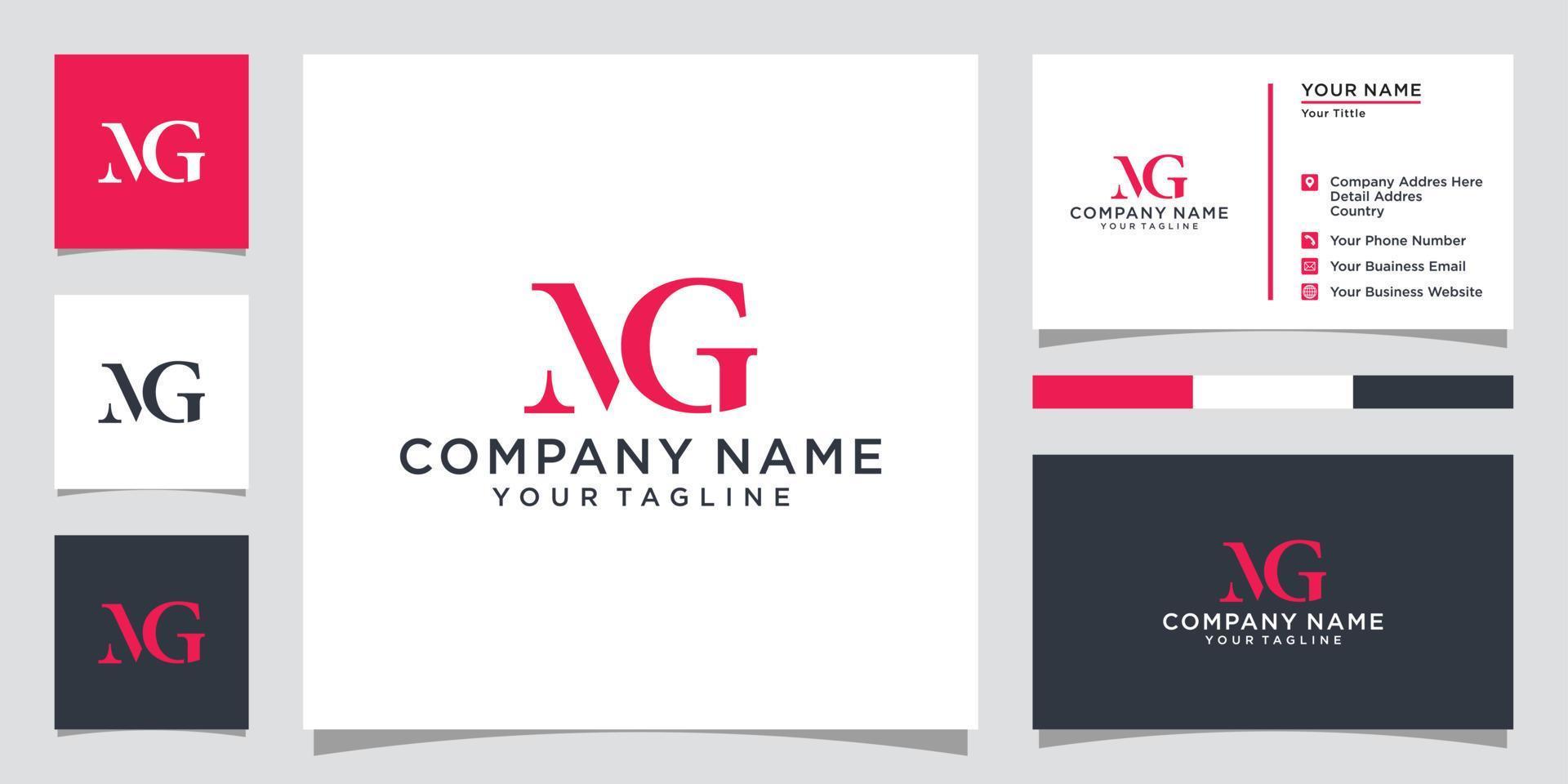 MG or GM initial letter logo design vector. vector