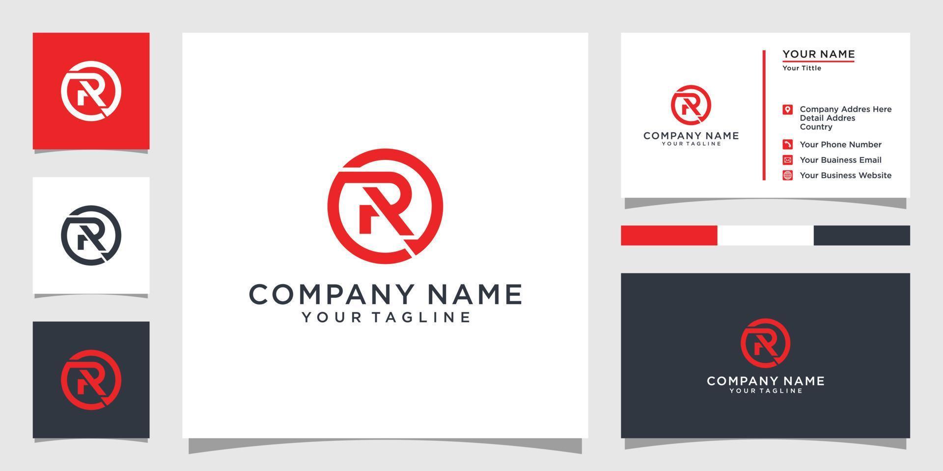 Initial letter R vector logo design concept.