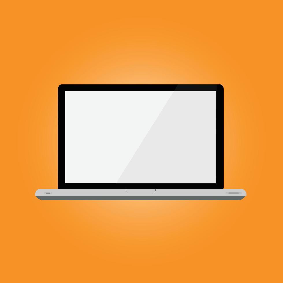 laptop icon illustration, advertising, website. vector