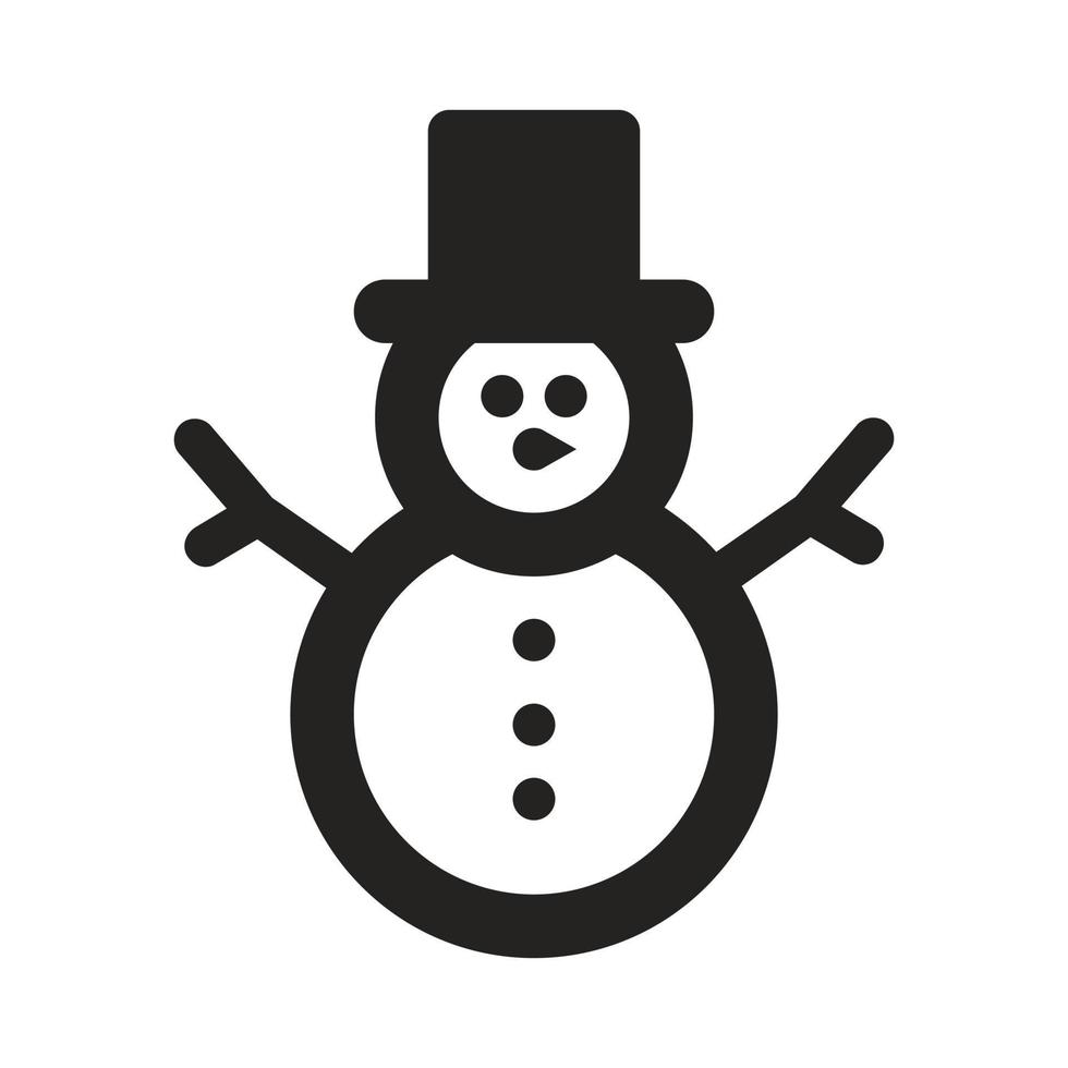 snowman illustration, winter, icon. vector