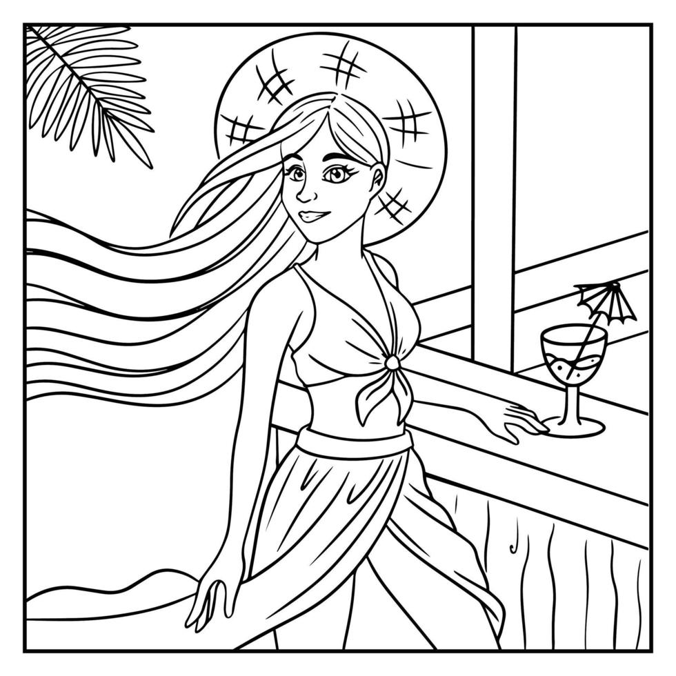 swimsuit coloring page