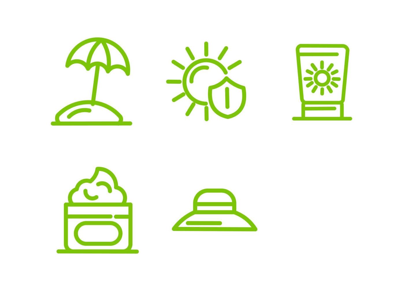 vector design, beach vacation shape icon set