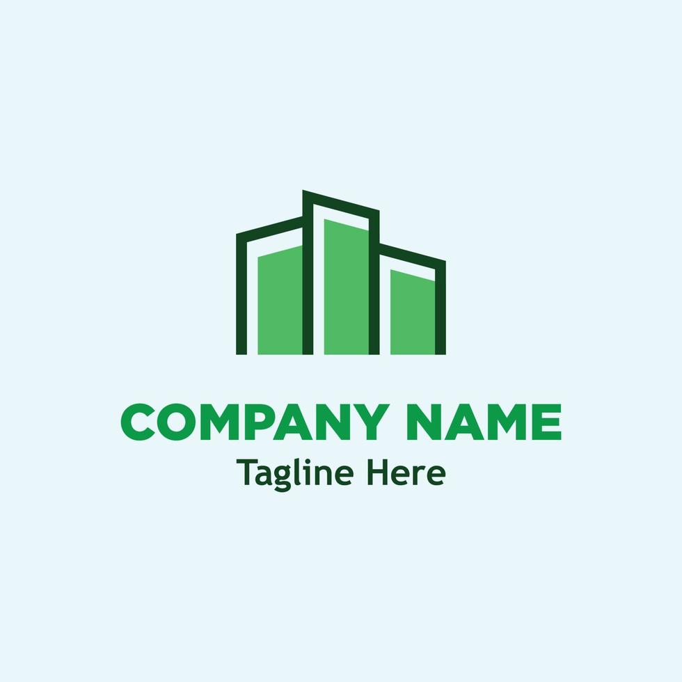 city building logo simple icon design illustration vector