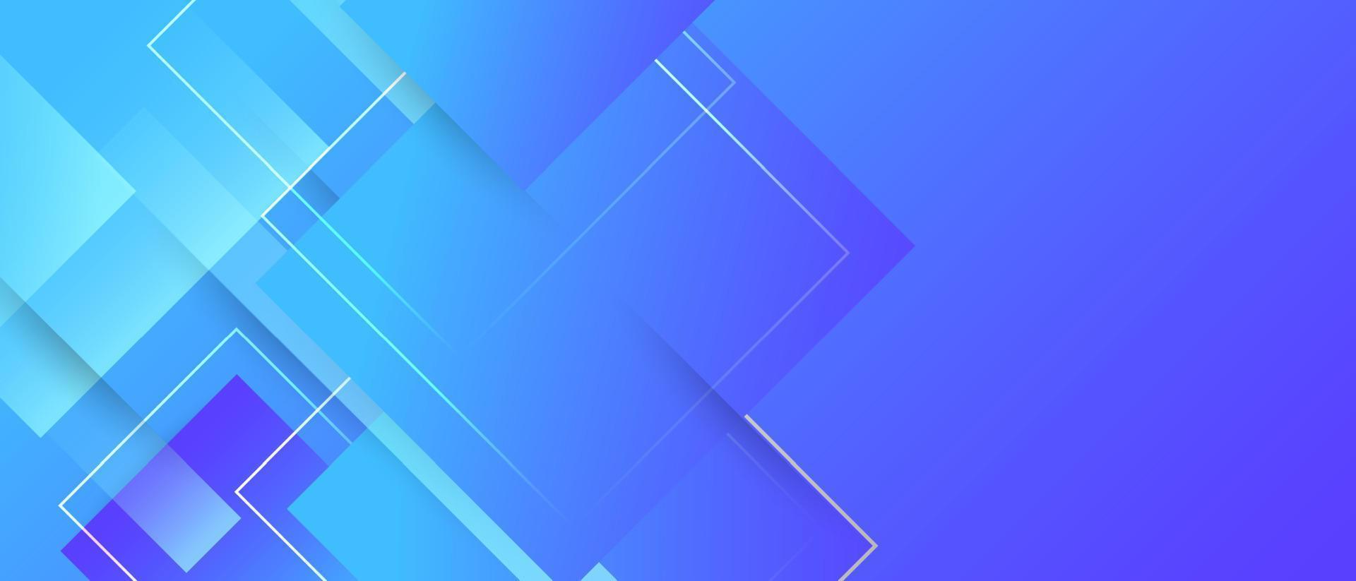 Blue abstract background with geometric shape vector