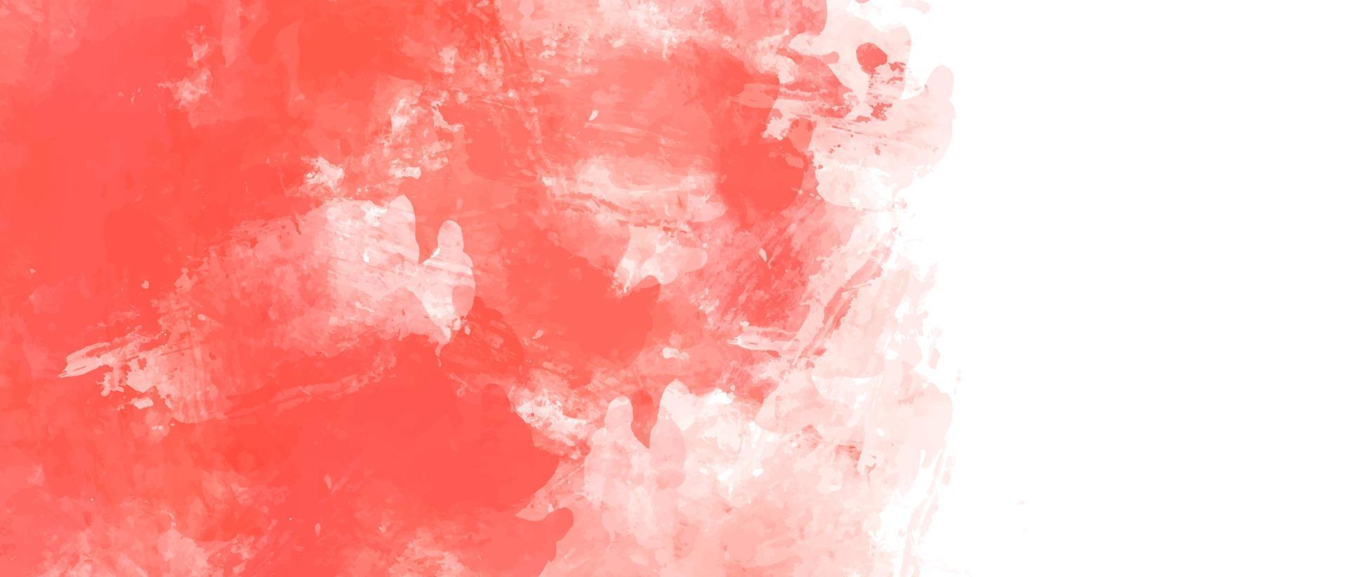 Hand painted pink and white color with watercolor texture abstract background vector