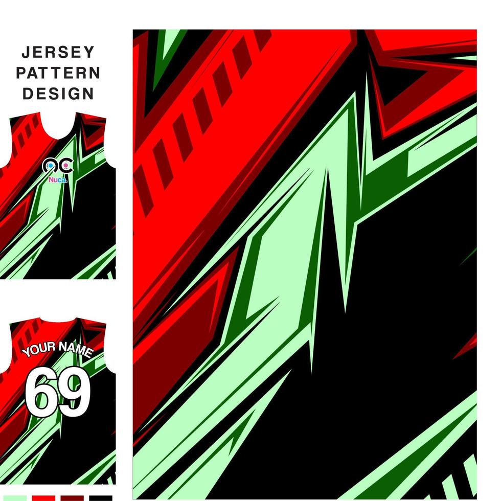 plantilla de patrón de jersey de vector de concepto abstracto para imprimir o sublimar uniformes deportivos fútbol voleibol baloncesto e-sports ciclismo y pesca vector libre.