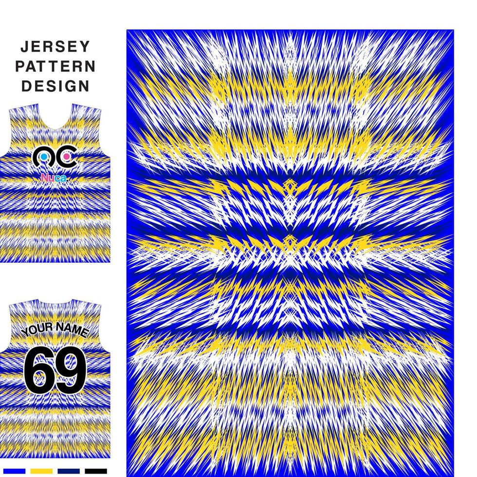 Abstract concept vector jersey pattern template for printing or sublimation sports uniforms football volleyball basketball e-sports cycling and fishing Free Vector.
