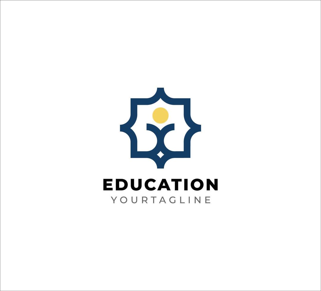 Logo design is suitable for education with children in an educational environment vector