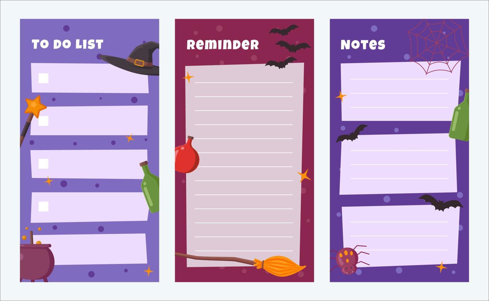 Journal Template with Magical Fantasy theme vector