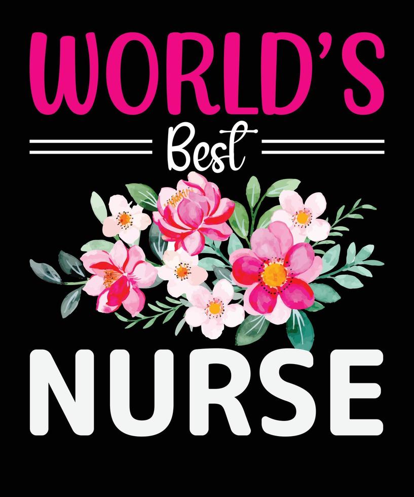 Nurse Typography T-Shirt Design. vector