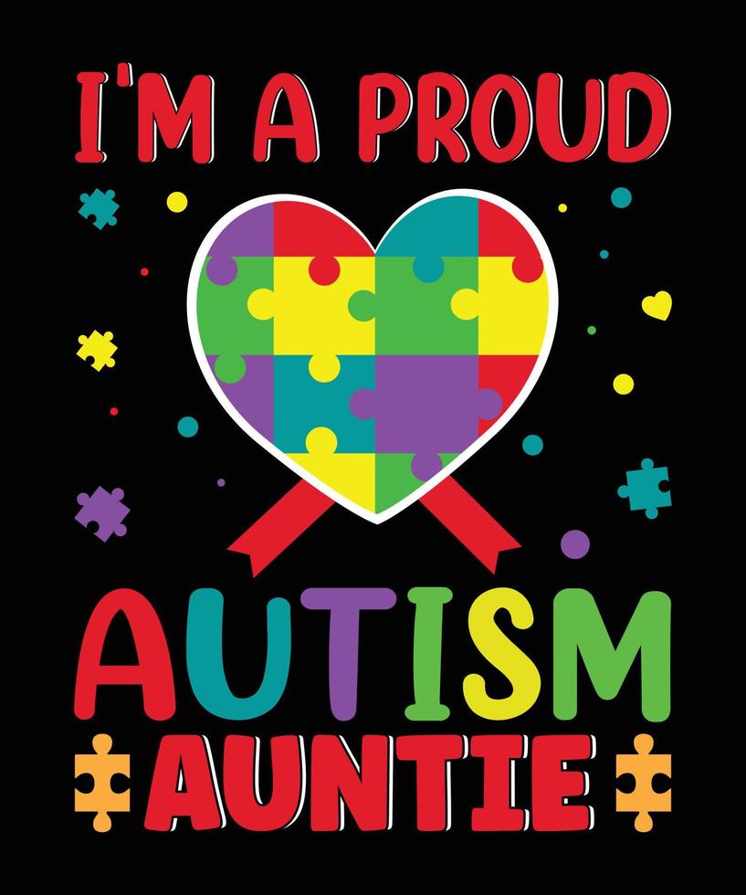 Autism typography t-shirt design. vector