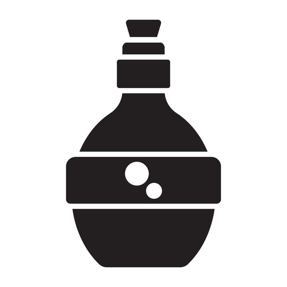 Magic mana potion bottle flat icon for apps or websites vector