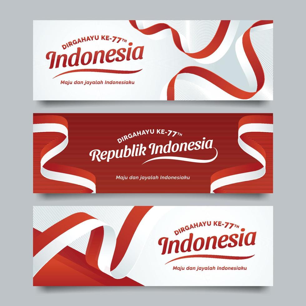 Indonesia Independence Day Banner vector