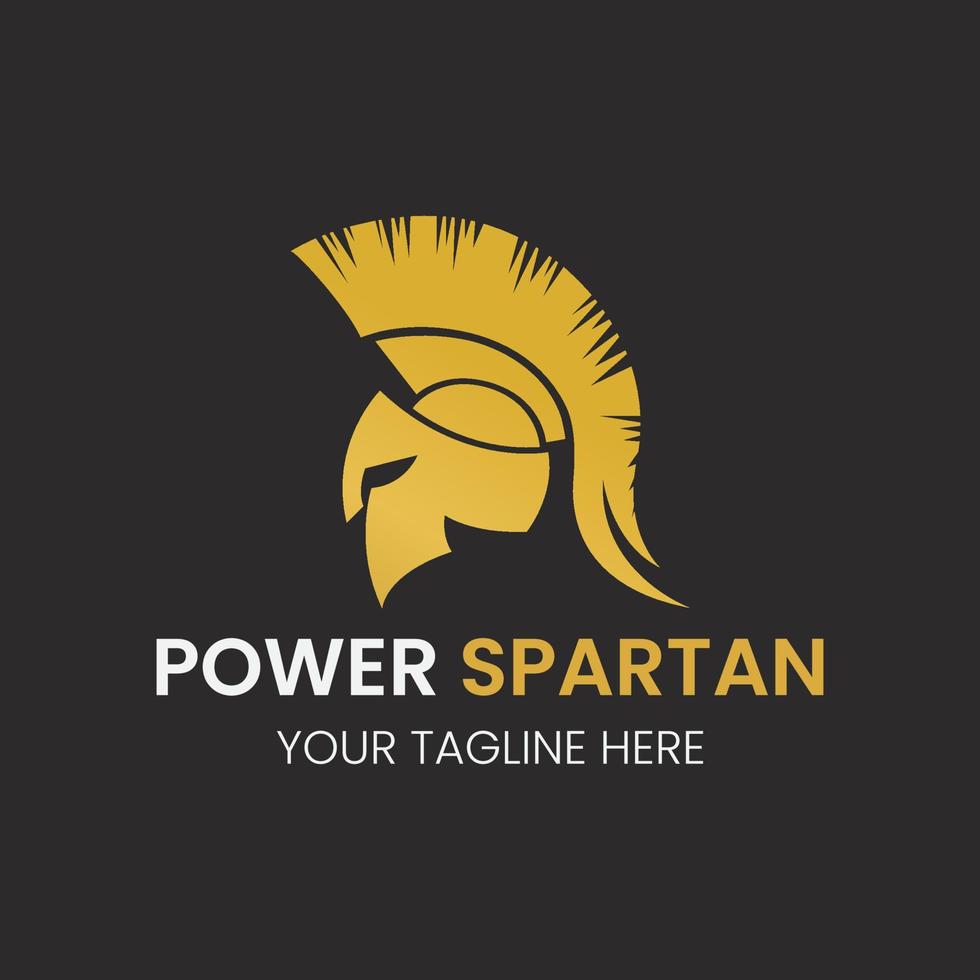 Spartan warrior symbol, emblem. Spartan helmet logo, Spartan Greek gladiator helmet logo vector