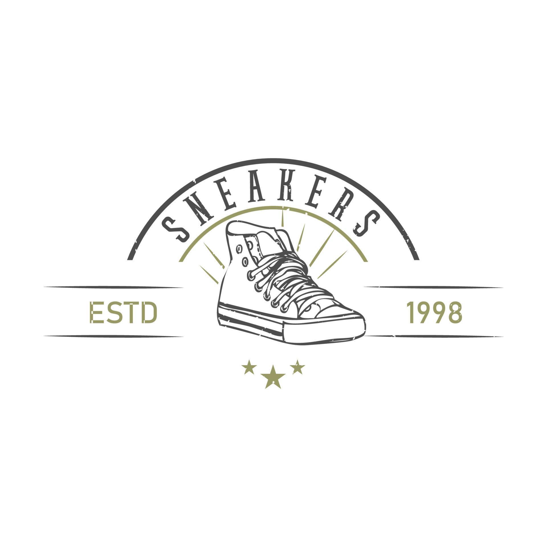Sneakers shop logo design. Shoes store. Sneaker vector illustration ...