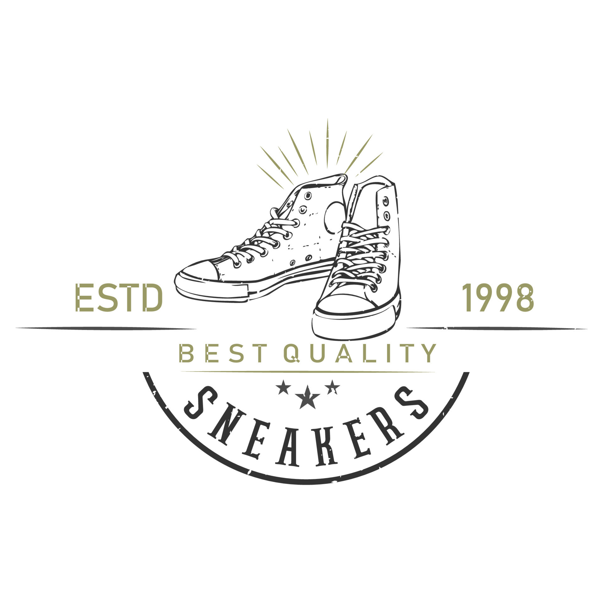 Sneakers shop logo design. Shoes store. Sneaker vector illustration ...