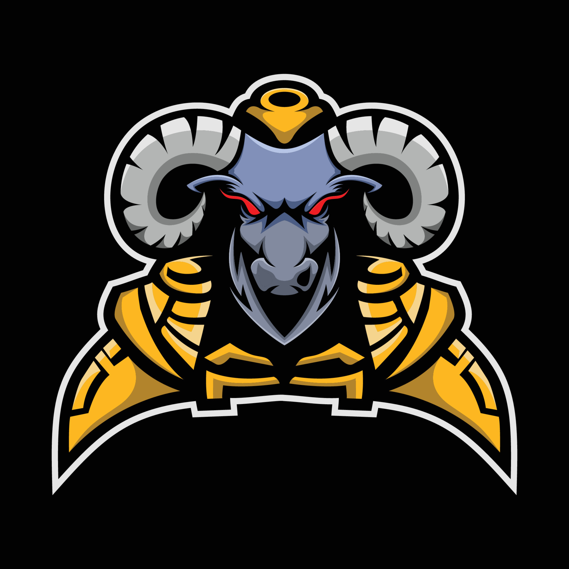 Ram mascot logo design 7796752 Vector Art at Vecteezy