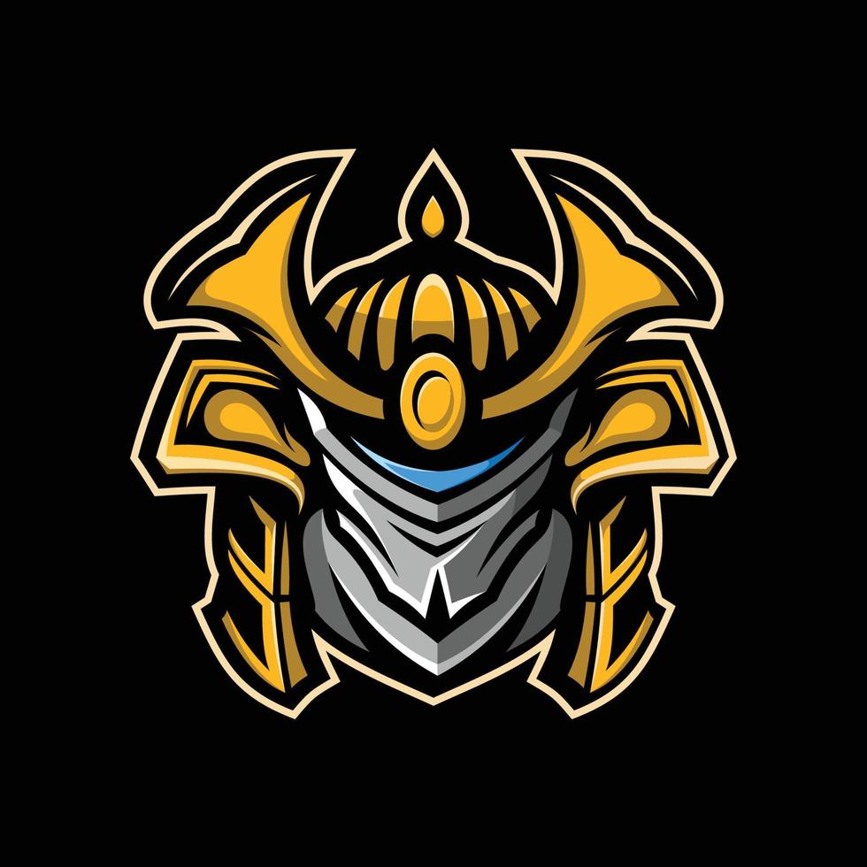 diseño de logotipo samurai vector