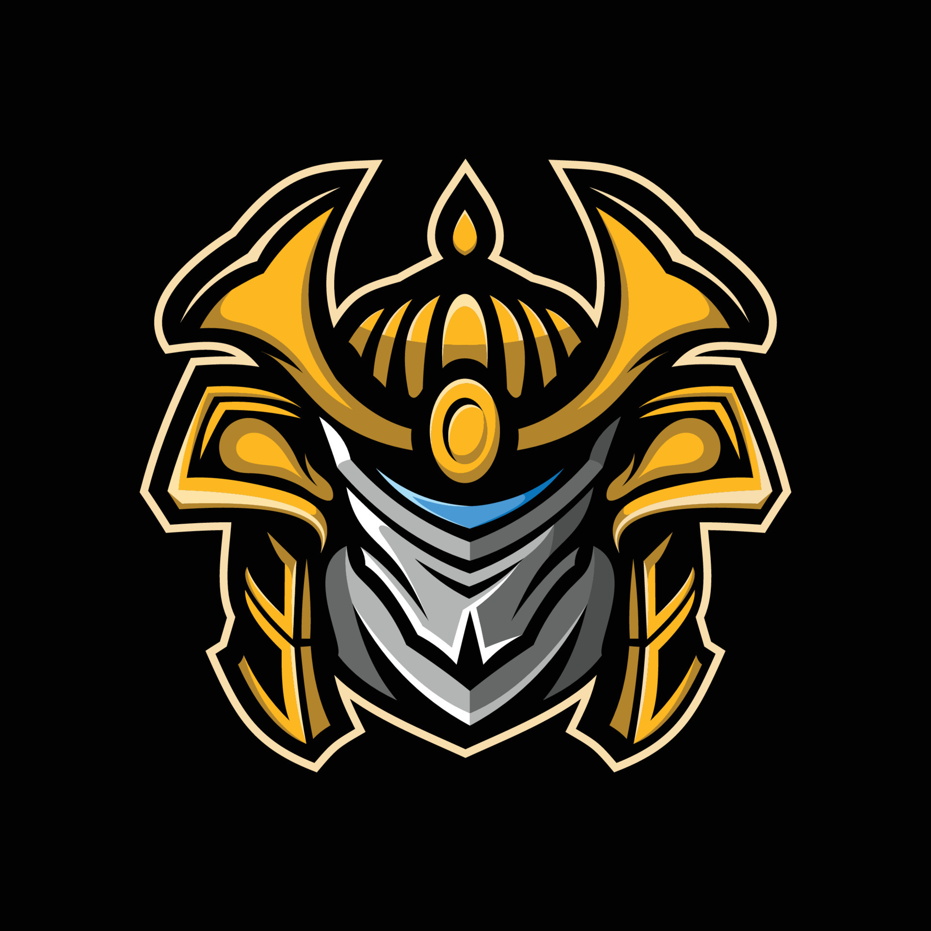 samurai logo design 7796753 Vector Art at Vecteezy