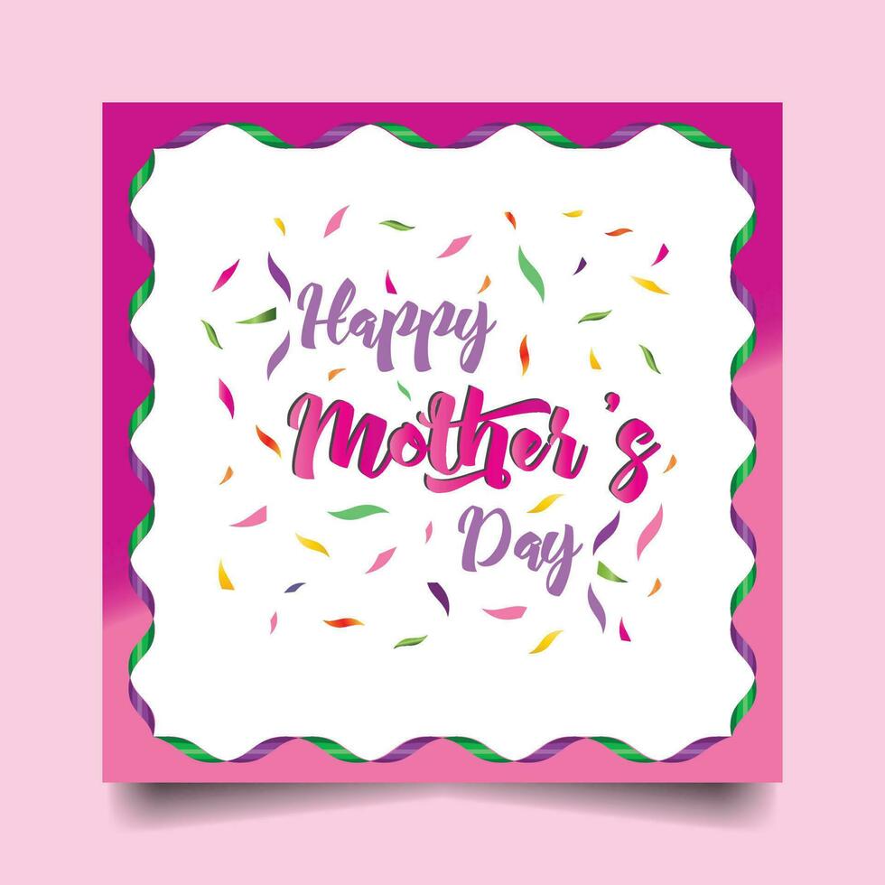 Happy mothers day social media pots, banner, card design template vector