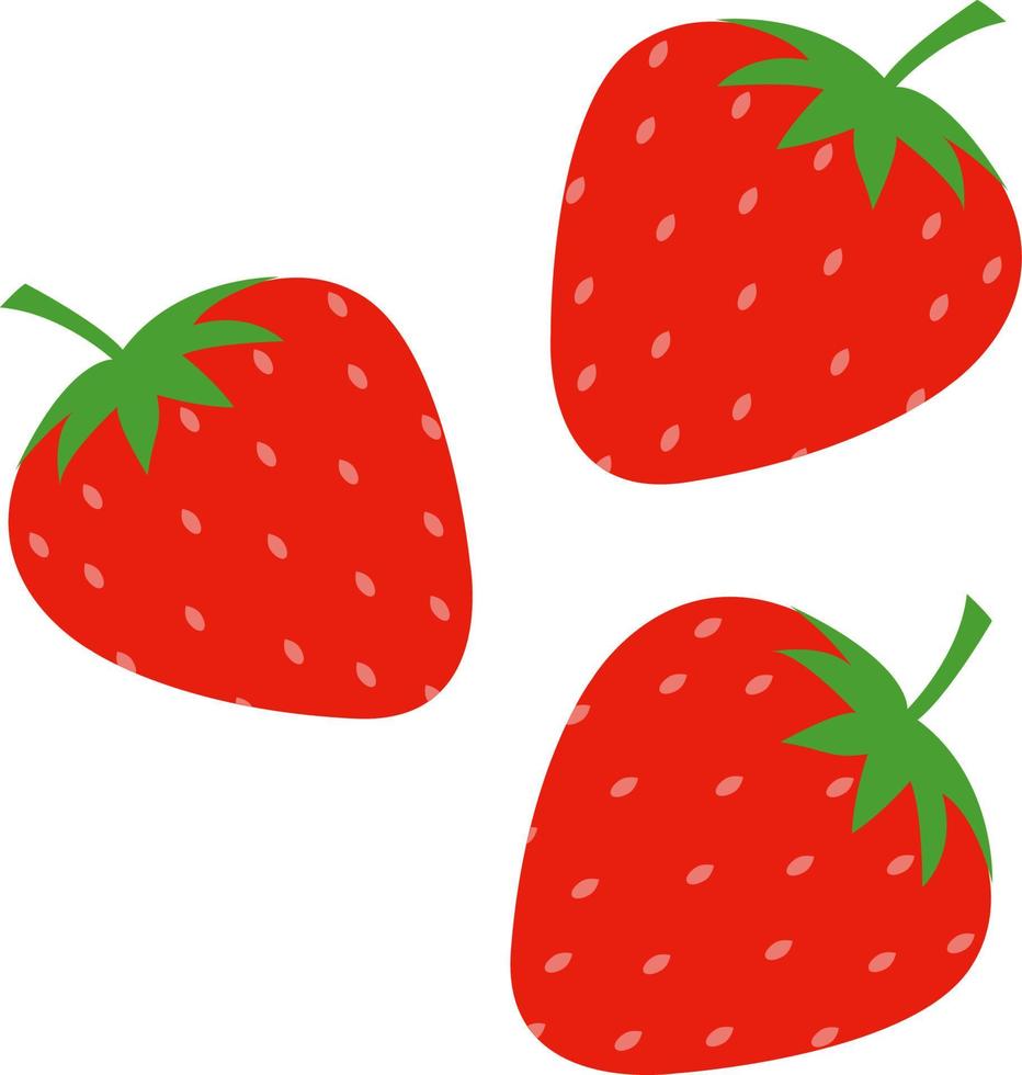 ilustración vectorial de fresas utilizadas para revistas, libros,  aplicaciones alimentarias, afiches, portadas de menús, páginas web. 7796808  Vector en Vecteezy