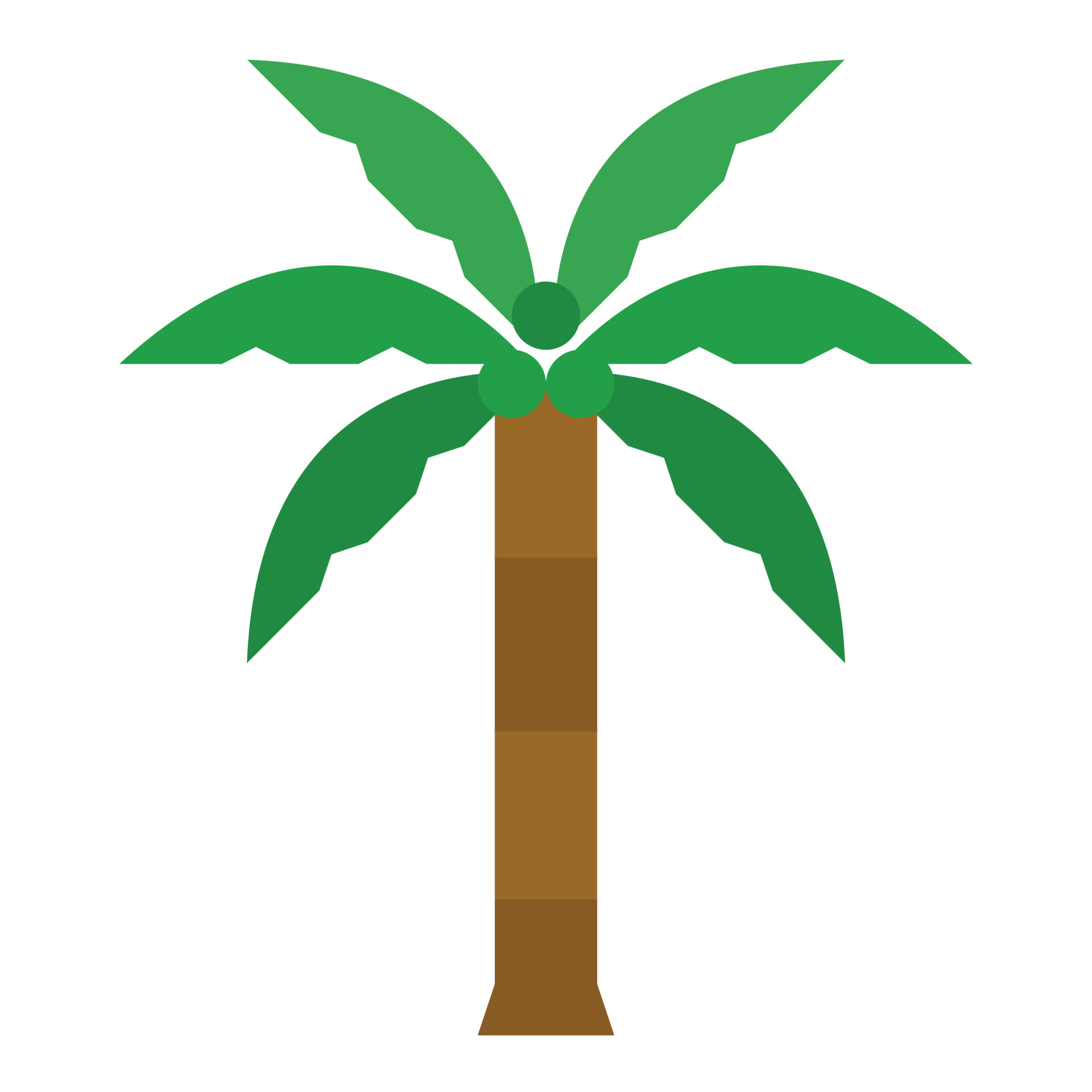 Coconut Tree Icon Vector Illustration, Wood, Nature 7796974 Vector Art ...