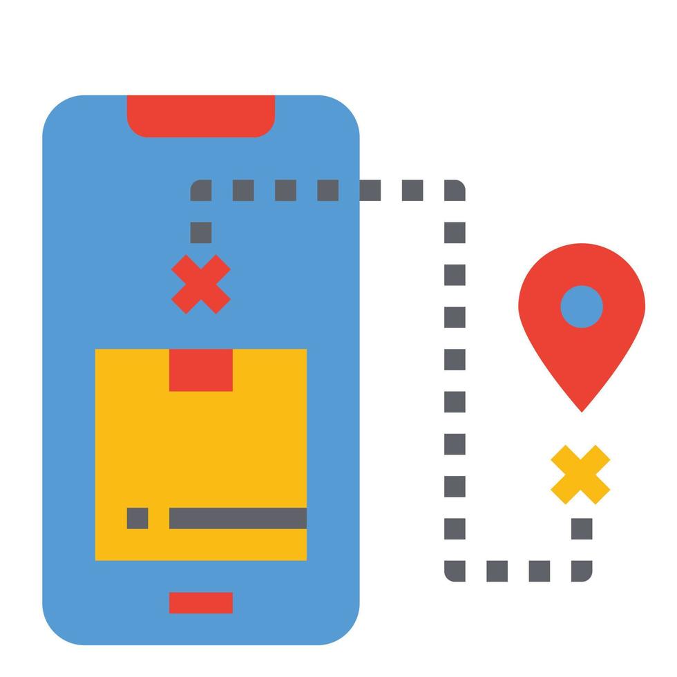 Location Shopping, Icon Vector Illustration