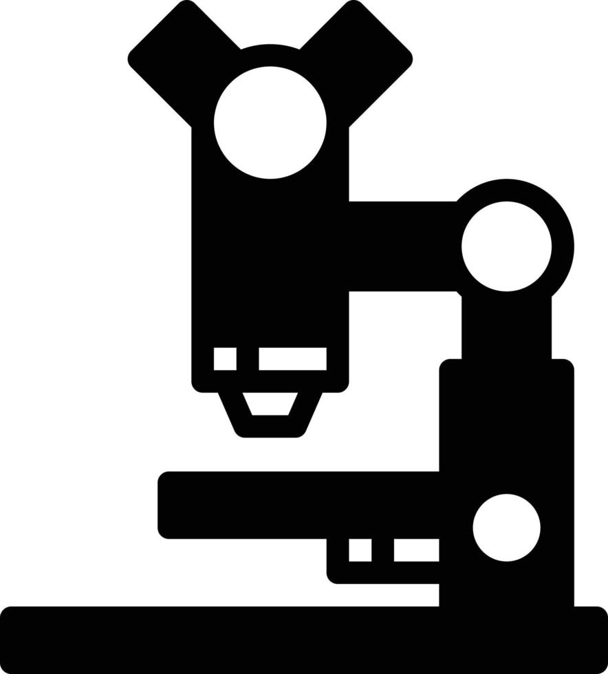 Ilustración de vector de icono de microscopio