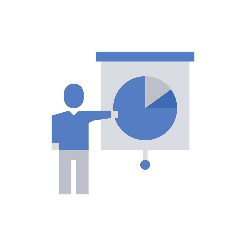 Businessman Presentation Icon Vector Illustration
