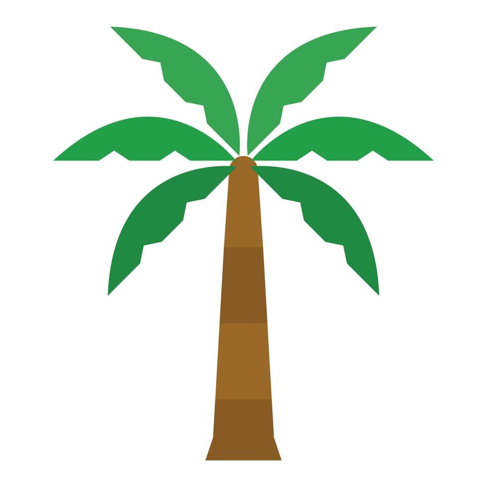 Coconut Tree Icon Vector Illustration, Wood, Nature